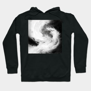 Tossed Black Waves Hoodie